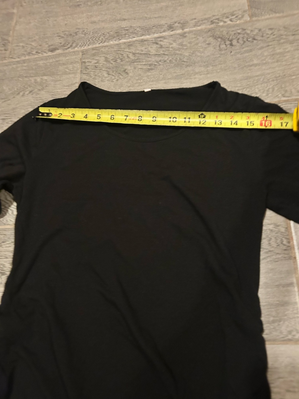 Black Long Sleeve Scoop neck maternity- size large - Picture 2 of 8
